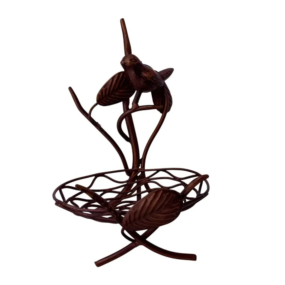 Bird Branch Nest Copper‎ Candle Holder French Country Centerpiece